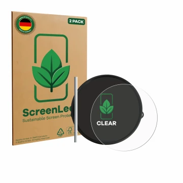 Face avant d’un emballage produit avec le logo de la marque ScreenLeaf. À côté, l’appareil Harley Davidson Sportster S 2022 RH