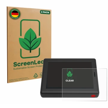 Face avant d’un emballage produit avec le logo de la marque ScreenLeaf. À côté, l’appareil XC Tracer Maxx III est représenté a