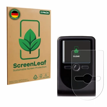 Face avant d’un emballage produit avec le logo de la marque ScreenLeaf. À côté, l’appareil OneSpan DigiPass 760 est représenté
