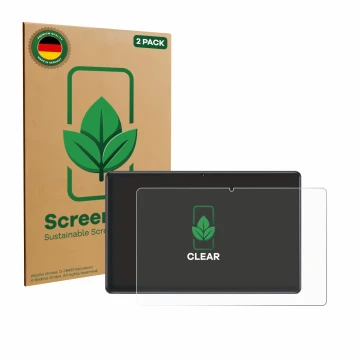 Face avant d’un emballage produit avec le logo de la marque ScreenLeaf. À côté, l’appareil ZIOVO Z118 10.1
