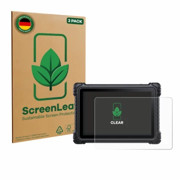 Face avant d’un emballage produit avec le logo de la marque ScreenLeaf. À côté, l’appareil iCarsoft CR Eagle est représenté av
