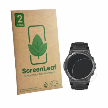 Face avant d’un emballage produit avec le logo de la marque ScreenLeaf. À côté, l’appareil Gard Pro Ultra 3 est représenté ave