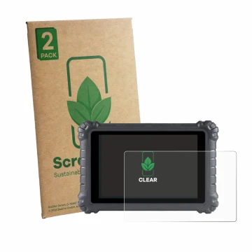 Face avant d’un emballage produit avec le logo de la marque ScreenLeaf. À côté, l’appareil Autel MaxiSys MS906 Pro est représe