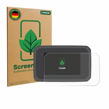 Face avant d’un emballage produit avec le logo de la marque ScreenLeaf. À côté, l’appareil Honda CMX1100 Rebel 2025 est représ