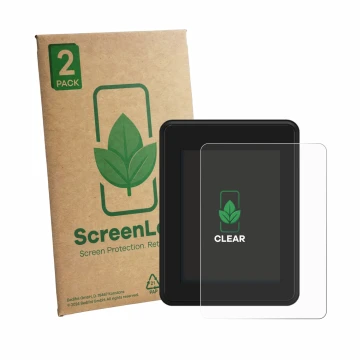 Face avant d’un emballage produit avec le logo de la marque ScreenLeaf. À côté, l’appareil Neodrives simplyDisplay est représe