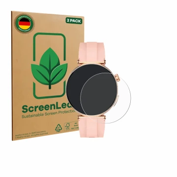 Face avant d’un emballage produit avec le logo de la marque ScreenLeaf. À côté, l’appareil Knauermann Pro 4 Mini 2026 est repr