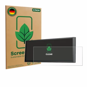 Face avant d’un emballage produit avec le logo de la marque ScreenLeaf. À côté, l’appareil Krunia 9.26