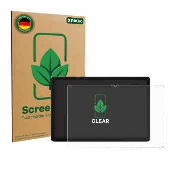 Face avant d’un emballage produit avec le logo de la marque ScreenLeaf. À côté, l’appareil Samsung Galaxy Tab A11 Plus WiFi 11