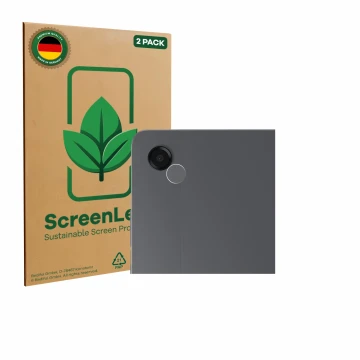 Face avant d’un emballage produit avec le logo de la marque ScreenLeaf. À côté, l’appareil Samsung Galaxy Tab A11 Plus 5G 11
