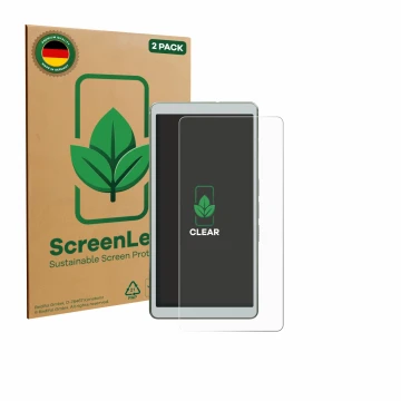 Face avant d’un emballage produit avec le logo de la marque ScreenLeaf. À côté, l’appareil Viwoods AiPaper Reader est représen