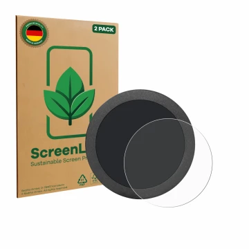 Face avant d’un emballage produit avec le logo de la marque ScreenLeaf. À côté, l’appareil Elecrow Display 2.8