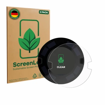 Face avant d’un emballage produit avec le logo de la marque ScreenLeaf. À côté, l’appareil OOONO P-DISC NO3 est représenté ave