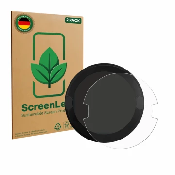 Face avant d’un emballage produit avec le logo de la marque ScreenLeaf. À côté, l’appareil OOONO P-DISC NO2 est représenté ave