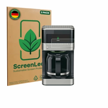 Face avant d’un emballage produit avec le logo de la marque ScreenLeaf. À côté, l’appareil Braun PurAroma 7 est représenté ave