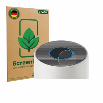 Face avant d’un emballage produit avec le logo de la marque ScreenLeaf. À côté, l’appareil Philips 2000i Series AC2939 est rep