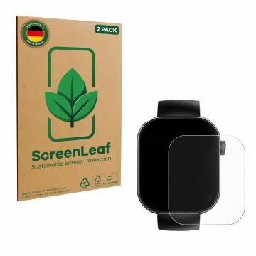 Face avant d’un emballage produit avec le logo de la marque ScreenLeaf. À côté, l’appareil Cillso T80 2.01