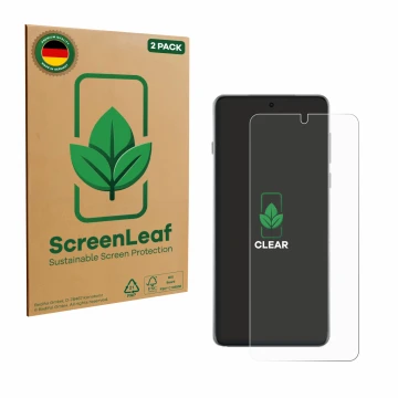 Face avant d’un emballage produit avec le logo de la marque ScreenLeaf. À côté, l’appareil Oppo Find X8 Ultra est représenté a