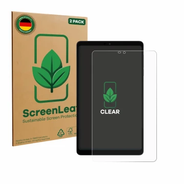 Face avant d’un emballage produit avec le logo de la marque ScreenLeaf. À côté, l’appareil Alldocube iPlay 60 mini est représe