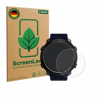 Face avant d’un emballage produit avec le logo de la marque ScreenLeaf. À côté, l’appareil North Edge Apache 3 est représenté 
