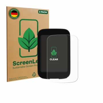 Face avant d’un emballage produit avec le logo de la marque ScreenLeaf. À côté, l’appareil Bikevee ‎BKV300B 2.4