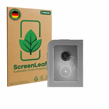 Face avant d’un emballage produit avec le logo de la marque ScreenLeaf. À côté, l’appareil Lenovo Idea Tab Pro 12.7