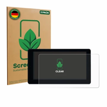 Face avant d’un emballage produit avec le logo de la marque ScreenLeaf. À côté, l’appareil Zontes 368K est représenté avec la 