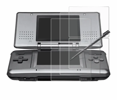 Image de l'appareil Nintendo DS avec une grande variété de protections d'écran.