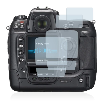 Image de l'appareil Nikon D2X avec une grande variété de protections d'écran.