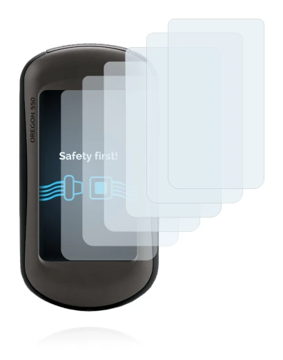 Image de l'appareil Garmin Oregon 550 avec une grande variété de protections d'écran.