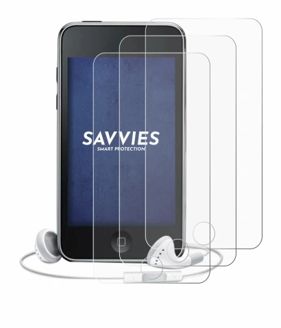 Image de l'appareil Apple iPod Touch (3ème Gen.) avec une grande variété de protections d'écran.