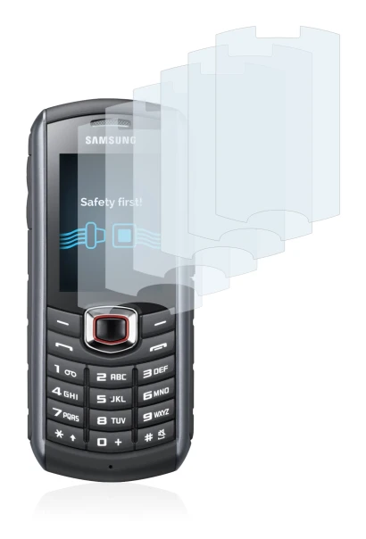Image de l'appareil Samsung GT-B2710 avec une grande variété de protections d'écran.