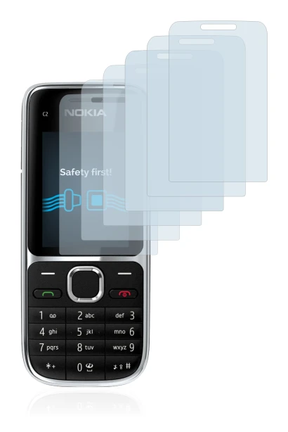 Image de l'appareil Nokia C2-01 avec une grande variété de protections d'écran.