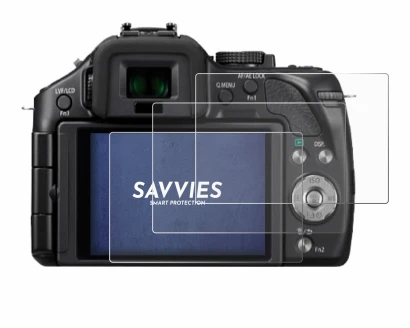 Image de l'appareil Panasonic Lumix DMC-G5 avec une grande variété de protections d'écran.