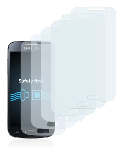 Image de l'appareil Samsung Galaxy S4 Mini LTE (4G) I9195 avec une grande variété de protections d'écran.