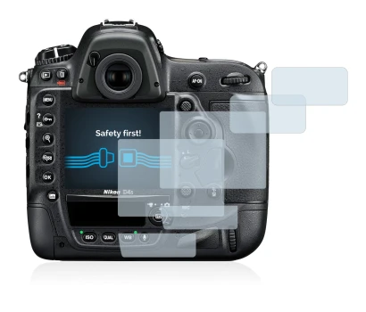 Image de l'appareil Nikon D4S avec une grande variété de protections d'écran.