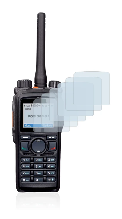 Image de l'appareil Hytera PD785 avec une grande variété de protections d'écran.