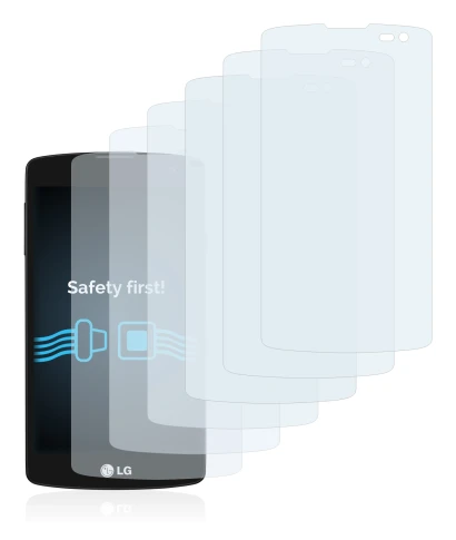 Image de l'appareil LG F60 avec une grande variété de protections d'écran.