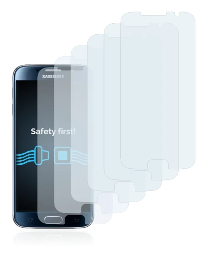 Image de l'appareil Samsung Galaxy S6 avec une grande variété de protections d'écran.