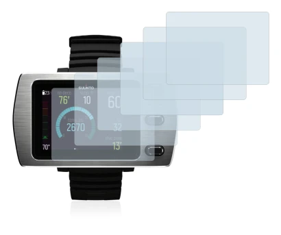 Image de l'appareil Suunto Eon Steel avec une grande variété de protections d'écran.