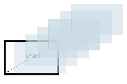 Image de l'appareil avec une grande variété de protections d'écran.