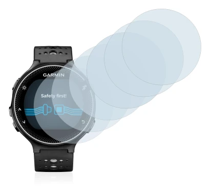 Image de l'appareil Garmin Forerunner 230 avec une grande variété de protections d'écran.