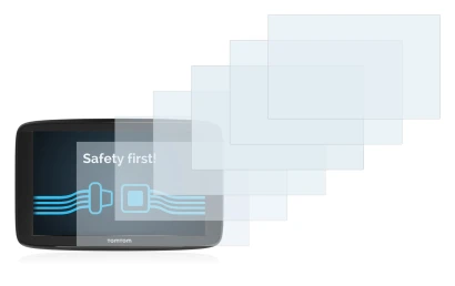 Image de l'appareil TomTom Start 62 avec une grande variété de protections d'écran.