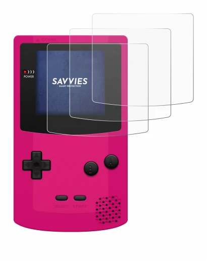 Image de l'appareil Nintendo Gameboy Color avec une grande variété de protections d'écran.