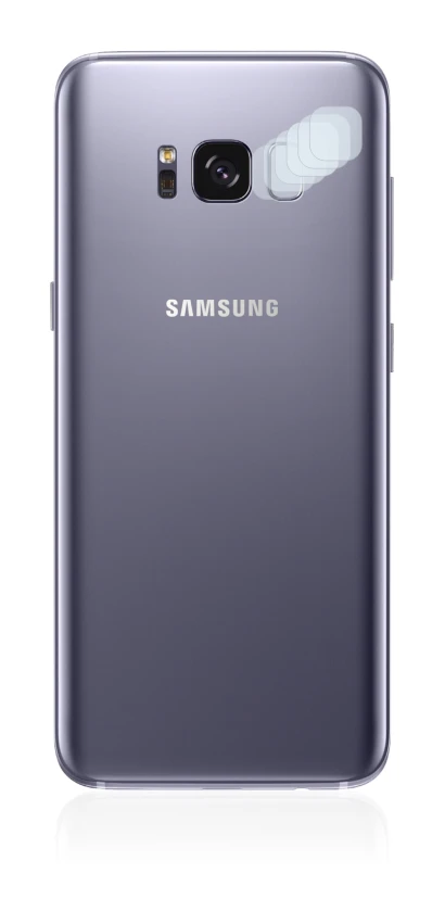 Image de l'appareil Samsung Galaxy S8 (Caméra UNIQUEMENT) avec une grande variété de protections d'écran.