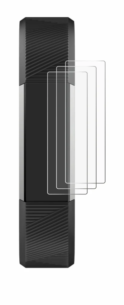 Image de l'appareil Fitbit Alta HR avec une grande variété de protections d'écran.