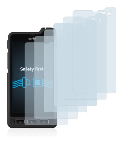 Image de l'appareil Sonim XP8 avec une grande variété de protections d'écran.