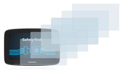 Image de l'appareil TomTom GO Basic 5" avec une grande variété de protections d'écran.