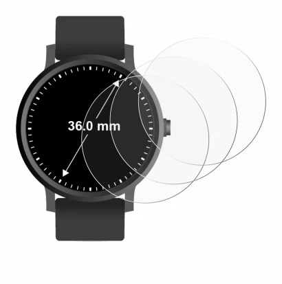 Image de l'appareil Circulaire Displays (ø: 36 mm) avec une grande variété de protections d'écran.