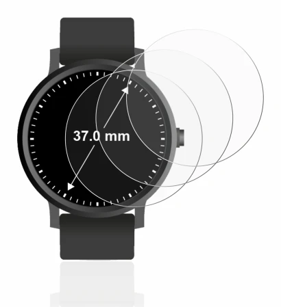 Image de l'appareil Circulaire Displays (ø: 37 mm) avec une grande variété de protections d'écran.