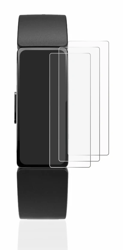 Image de l'appareil Fitbit Inspire avec une grande variété de protections d'écran.